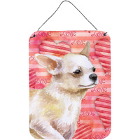 "Caroline's Treasures Chihuahua Leg up Love Metal Print, 16"" x 12"", Multicolor"