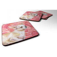 "Caroline's Treasures Chihuahua Leg up Love Decorative coasters, Multicolor"