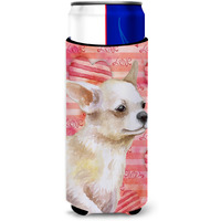 "Caroline's Treasures Chihuahua Leg up Love Decorative Can Hugger, Slim, Multicolor"