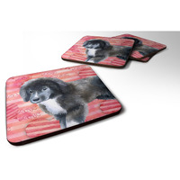"Caroline's Treasures Newfoundland Puppy Love Decorative coasters, Multicolor"