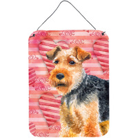 "Caroline's Treasures Welsh Terrier Love Metal Print, 16"" x 12"", Multicolor"