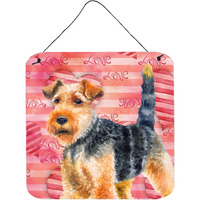 "Caroline's Treasures Welsh Terrier Metal Print, 6h x 6w, Love is a Dog"