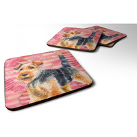 "Caroline's Treasures Welsh Terrier Love Decorative coasters, Multicolor"