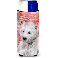 "Caroline's Treasures Westie Love Decorative Can Hugger, Slim, Multicolor"