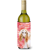 "Caroline's Treasures Afghan Hound Love Decorative Bottle Hugger, 750ml, Multicolor"