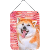 "Caroline's Treasures Akita Love Metal Print, 16"" x 12"", Multicolor"