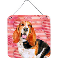 "Caroline's Treasures Basset Hound Metal Print, 6h x 6w, Love is a Dog"