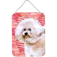 "Caroline's Treasures Bichon Frise #2 Love Metal Print, 16"" x 12"", Multicolor"