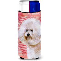 "Caroline's Treasures Bichon Frise #2 Love Decorative Can Hugger, Slim, Multicolor"