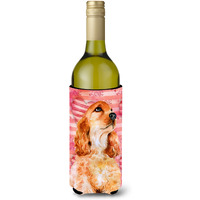 "Caroline's Treasures Cocker Spaniel Love Decorative Bottle Hugger, 750ml, Multicolor"