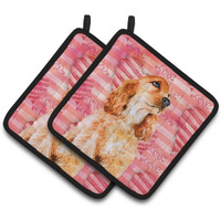 "Caroline's Treasures Cocker Spaniel Decorated pot holder, 7.5H x 7.5W, Love is a Dog"