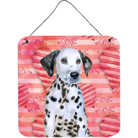 "Caroline's Treasures Dalmatian Puppy Metal Print, 6h x 6w, Love is a Dog"