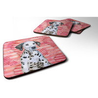 "Caroline's Treasures Dalmatian Puppy Love Decorative coasters, Multicolor"
