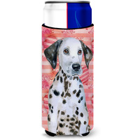 "Caroline's Treasures Dalmatian Puppy Love Decorative Can Hugger, Slim, Multicolor"