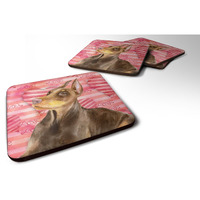 "Caroline's Treasures Doberman Pinscher Love Decorative coasters, Multicolor"