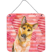 "Caroline's Treasures German Shepherd #2 Metal Print, 6h x 6w, Love is a Dog"