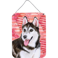 "Caroline's Treasures Siberian Husky #2 Love Metal Print, 16"" x 12"", Multicolor"