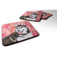 "Caroline's Treasures Siberian Husky #2 Love Decorative coasters, Multicolor"