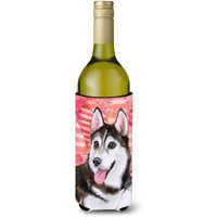 "Caroline's Treasures Siberian Husky #2 Love Decorative Bottle Hugger, 750ml, Multicolor"