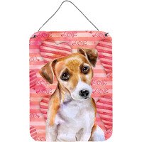 "Caroline's Treasures Jack Russell Terrier #2 Love Metal Print, 16"" x 12"", Multicolor"