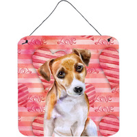 "Caroline's Treasures Jack Russell Terrier #2 Metal Print, 6h x 6w, Love is a Dog"