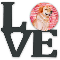 "Caroline's Treasures Labrador Retriever Metal Artwork Love wall-decor, Multicolor"