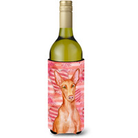 "Caroline's Treasures Pharaoh Hound Love Decorative Bottle Hugger, 750ml, Multicolor"
