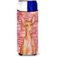 "Caroline's Treasures Pharaoh Hound Love Decorative Can Hugger, Slim, Multicolor"