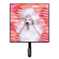 "Caroline's Treasures White Standard Poodle Love Wall Hook, Small, Multicolor"