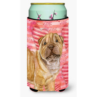 "Caroline's Treasures Shar Pei Puppy Love Decorative Can Hugger, Tall Boy, Multicolor"