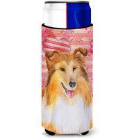 "Caroline's Treasures Sheltie Love Decorative Can Hugger, Slim, Multicolor"