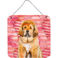 "Caroline's Treasures Tibetan Mastiff Metal Print, 6h x 6w, Love is a Dog"