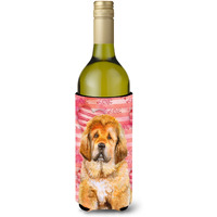 "Caroline's Treasures Tibetan Mastiff Love Decorative Bottle Hugger, 750ml, Multicolor"