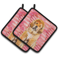 "Caroline's Treasures Tibetan Mastiff Decorated pot holder, 7.5H x 7.5W, Love is a Dog"