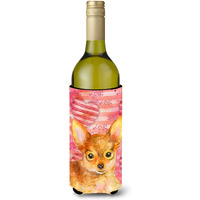 "Caroline's Treasures Toy Terrier Love Decorative Bottle Hugger, 750ml, Multicolor"