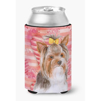 "Caroline's Treasures Yorkshire Terrier #2 Love Decorative Can Hugger, Multicolor"