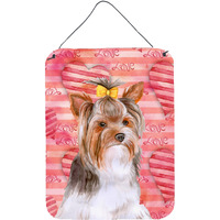 "Caroline's Treasures Yorkshire Terrier #2 Love Metal Print, 16"" x 12"", Multicolor"