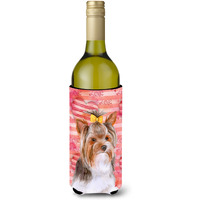 "Caroline's Treasures Yorkshire Terrier #2 Love Decorative Bottle Hugger, 750ml, Multicolor"