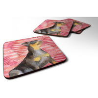 "Caroline's Treasures Miniature Pinscher #2 Love Decorative coasters, Multicolor"