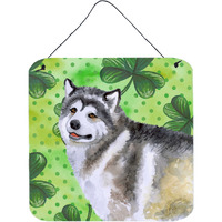 "Caroline's Treasures Alaskan Malamute Metal Print, 6h x 6w, St Patrick's Day"