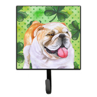 "Caroline's Treasures English Bulldog St Patrick's Wall Hook, Small, Multicolor"