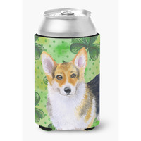 "Caroline's Treasures Pembroke Corgi St Patrick's Decorative Can Hugger, Multicolor"
