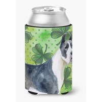 "Caroline's Treasures Harlequin Dane St Patrick's Decorative Can Hugger, Multicolor"
