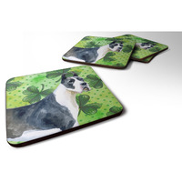 "Caroline's Treasures Harlequin Dane St Patrick's Decorative coasters, Multicolor"
