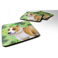 "Caroline's Treasures American Staffordshire St Patrick's Decorative coasters, Multicolor"