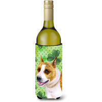 "Caroline's Treasures American Staffordshire St Patrick's Decorative Bottle Hugger, 750ml, Multicolor"