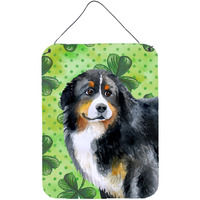 "Caroline's Treasures Bernese Mountain Dog St Patrick's Metal Print, 16"" x 12"", Multicolor"