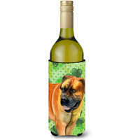 "Caroline's Treasures Boerboel Mastiff St Patrick's Decorative Bottle Hugger, 750ml, Multicolor"