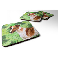 "Caroline's Treasures Smooth Fox Terrier St Patrick's Decorative coasters, Multicolor"