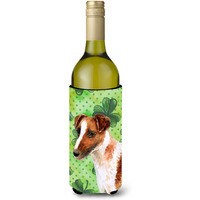 "Caroline's Treasures Smooth Fox Terrier St Patrick's Decorative Bottle Hugger, 750ml, Multicolor"